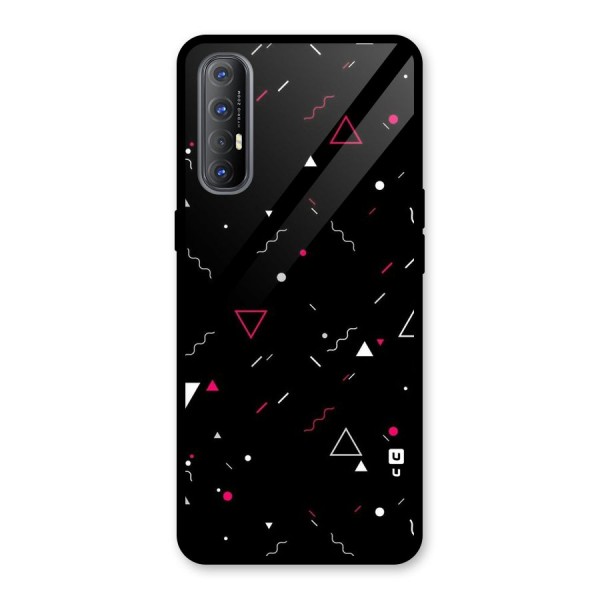 Dark Shapes Design Glass Back Case for Oppo Reno3 Pro