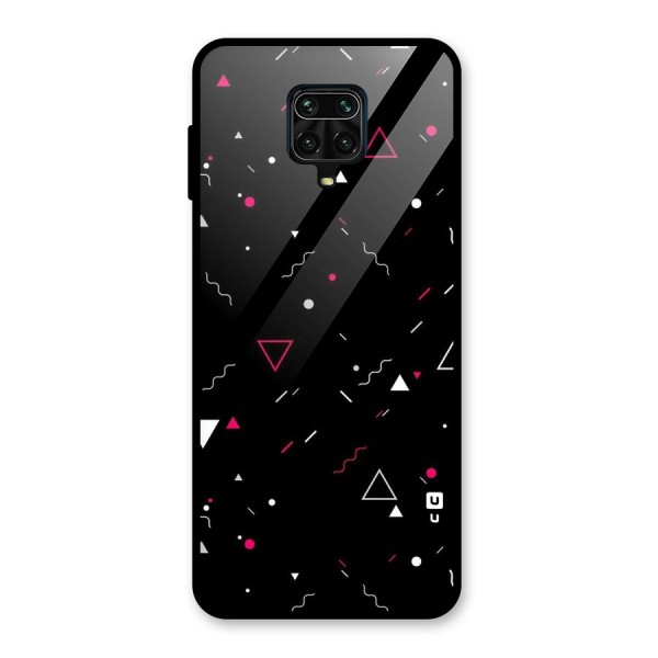 Dark Shapes Design Glass Back Case for Poco M2 Pro