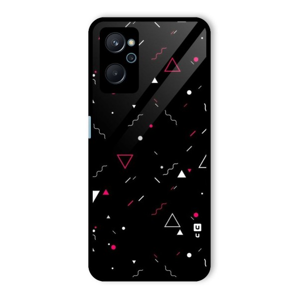 Dark Shapes Design Glass Back Case for Realme 9i