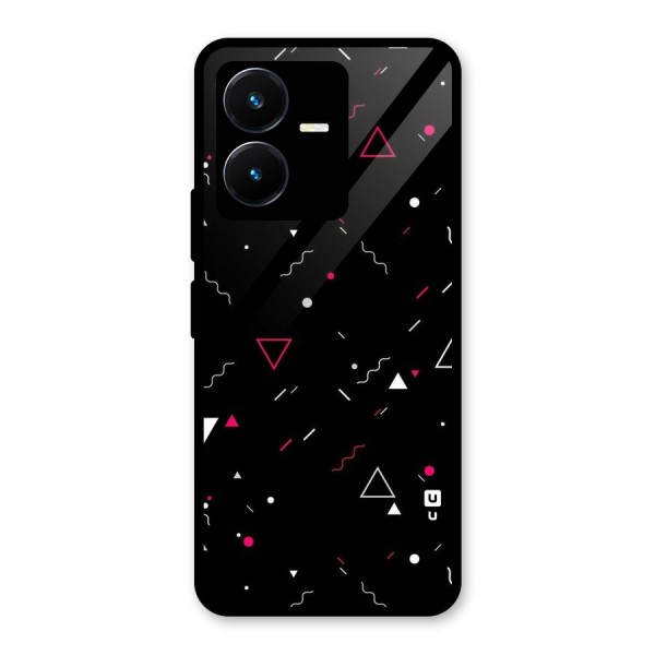 Dark Shapes Design Glass Back Case for Vivo Y22