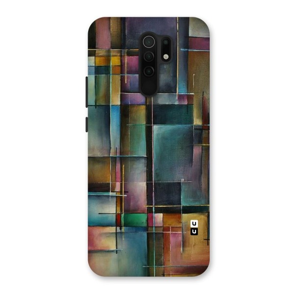 Dark Square Shapes Back Case for Redmi 9 Prime