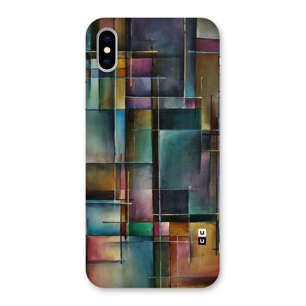 Dark Square Shapes Back Case for iPhone X