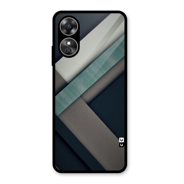 Dark Stripes Glass Back Case for Oppo A17