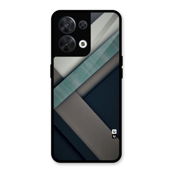 Dark Stripes Glass Back Case for Oppo Reno8 5G