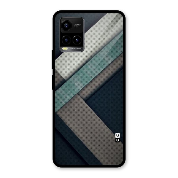 Dark Stripes Glass Back Case for Vivo Y21 2021