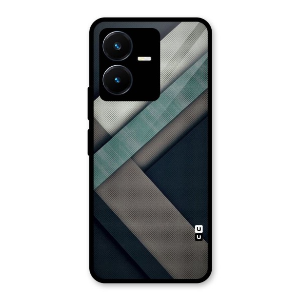 Dark Stripes Glass Back Case for Vivo Y22