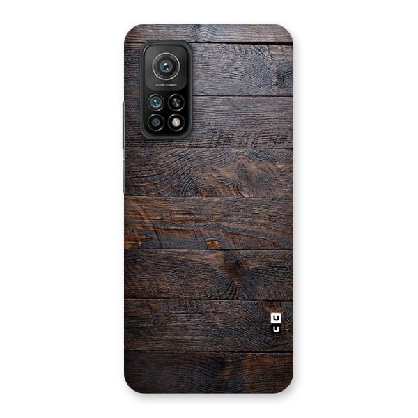 Dark Wood Printed Back Case for Mi 10T 5G