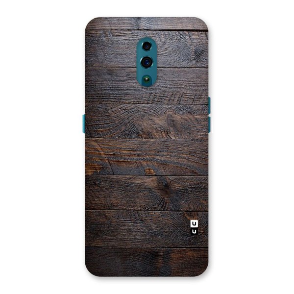 Dark Wood Printed Back Case for Oppo Reno