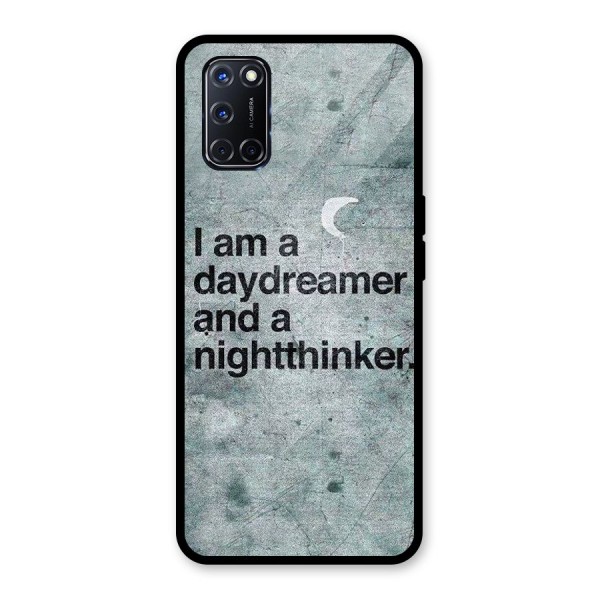 Day Dreamer Night Thinker Glass Back Case for Oppo A52