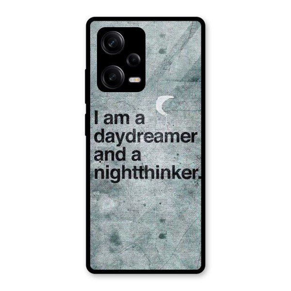 Day Dreamer Night Thinker Glass Back Case for Redmi Note 12 Pro