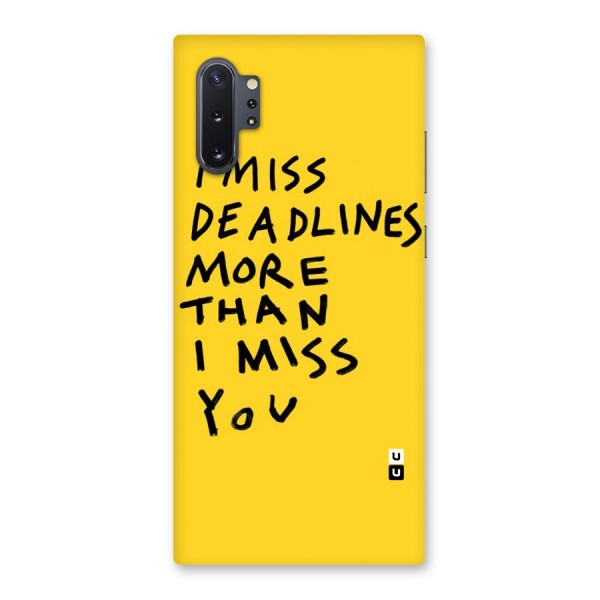 Deadlines Back Case for Galaxy Note 10 Plus