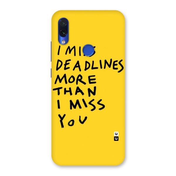 Deadlines Back Case for Redmi Note 7