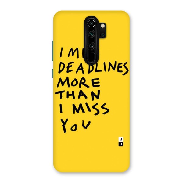 Deadlines Back Case for Redmi Note 8 Pro