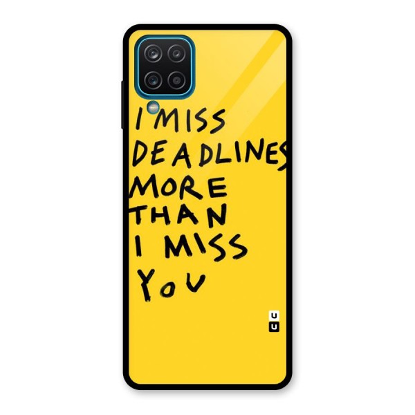 Deadlines Glass Back Case for Galaxy A12