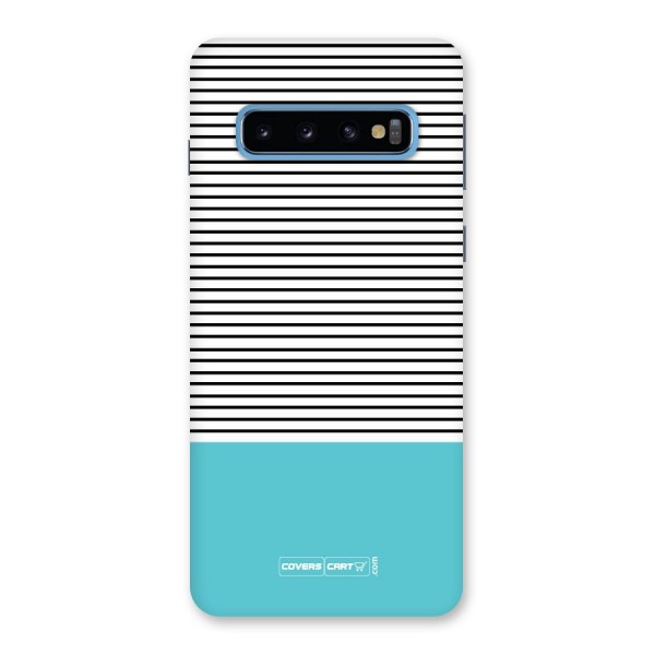 Deep Sky Blue Stripes Back Case for Galaxy S10