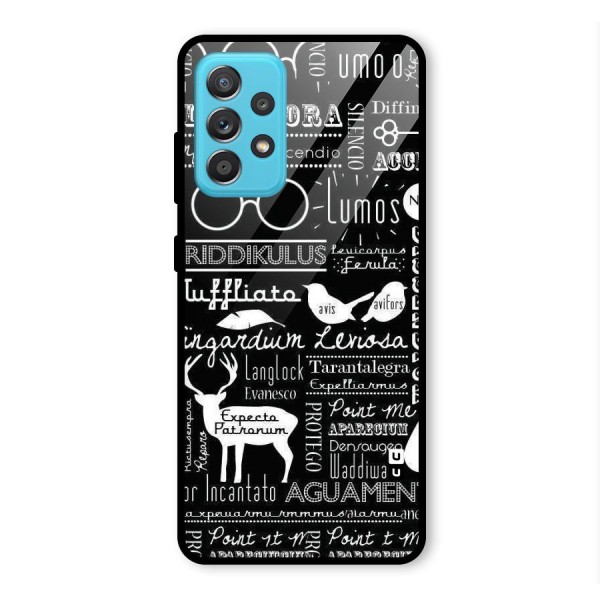 Deer Key Spell Glass Back Case for Galaxy A52s 5G