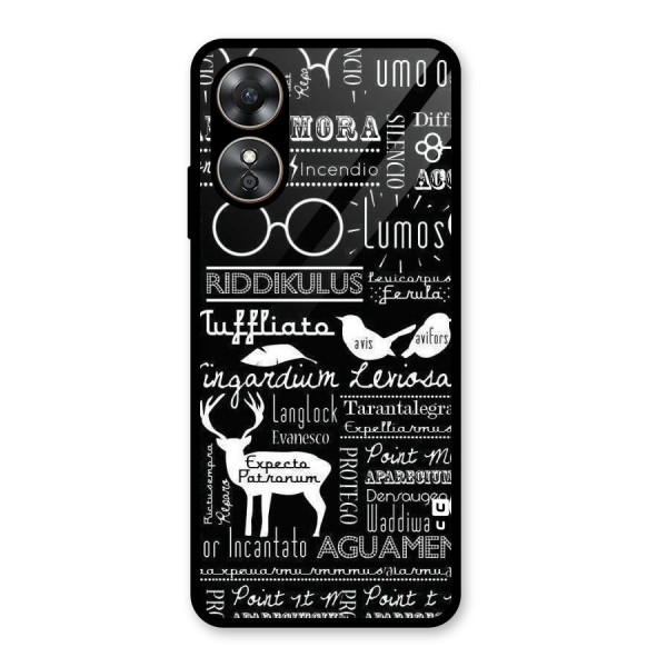 Deer Key Spell Glass Back Case for Oppo A17