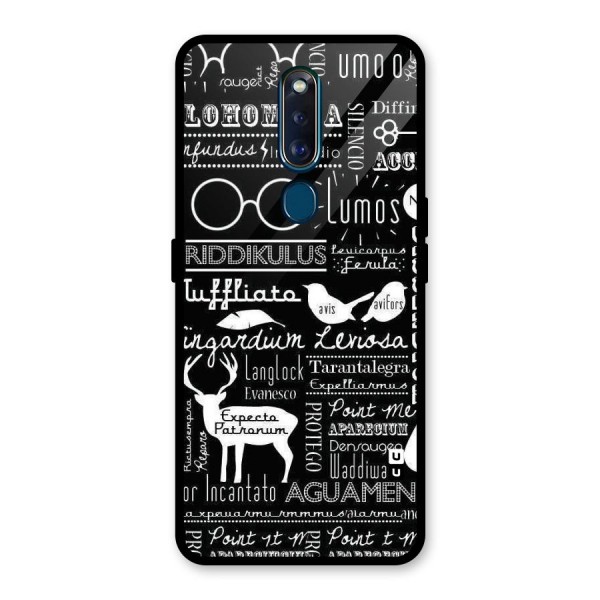 Deer Key Spell Glass Back Case for Oppo F11 Pro