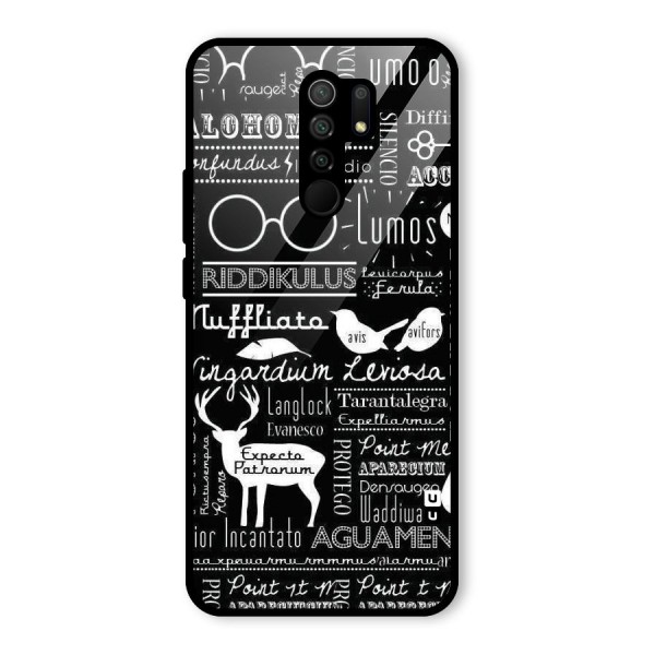 Deer Key Spell Glass Back Case for Redmi 9 Prime