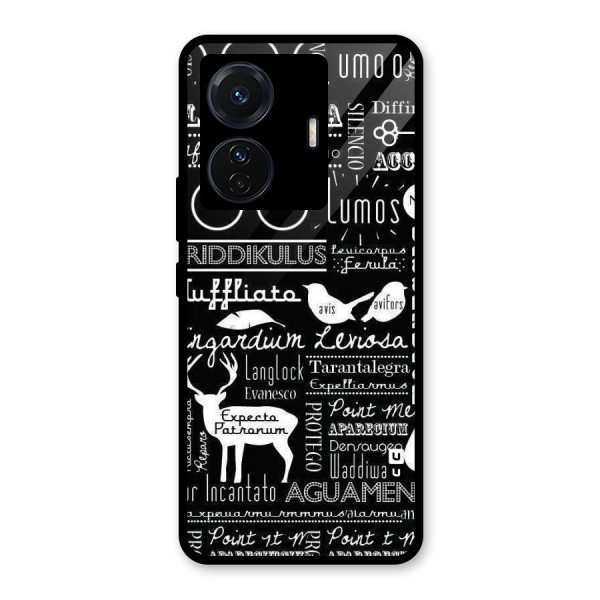 Deer Key Spell Glass Back Case for Vivo T1 Pro