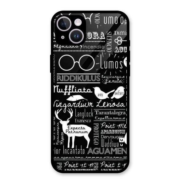 Deer Key Spell Glass Back Case for iPhone 14 Plus