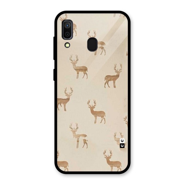 Deer Pattern Glass Back Case for Galaxy A30