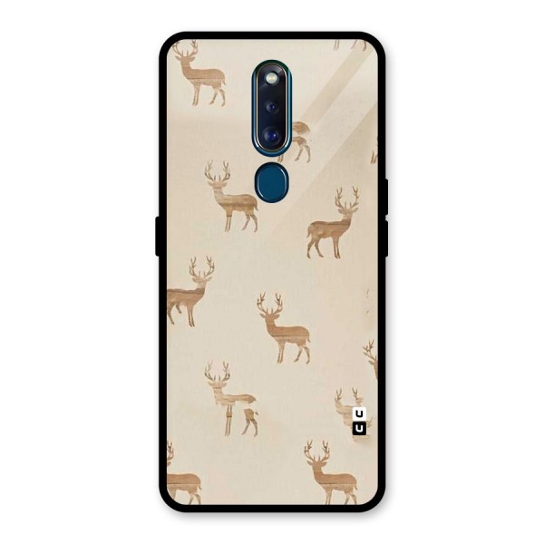 Deer Pattern Glass Back Case for Oppo F11 Pro