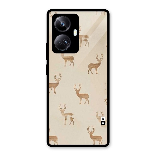 Deer Pattern Glass Back Case for Realme 10 Pro Plus