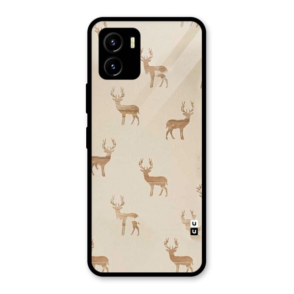 Deer Pattern Glass Back Case for Vivo Y15s