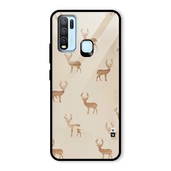 Deer Pattern Glass Back Case for Vivo Y30