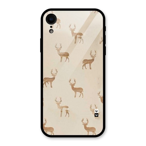 Deer Pattern Glass Back Case for XR