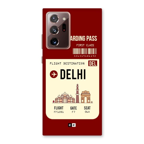 Delhi Boarding Pass Back Case for Galaxy Note 20 Ultra