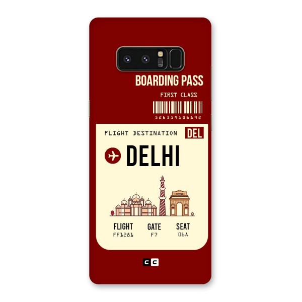 Delhi Boarding Pass Back Case for Galaxy Note 8