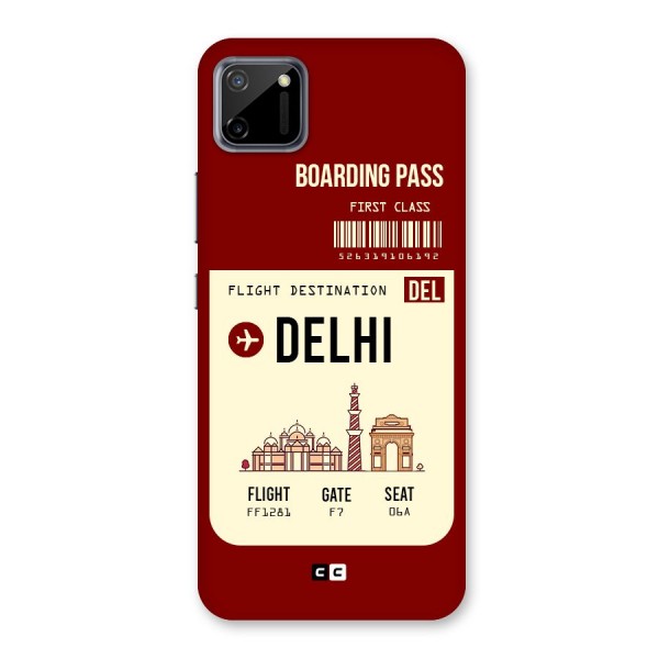 Delhi Boarding Pass Back Case for Realme C11