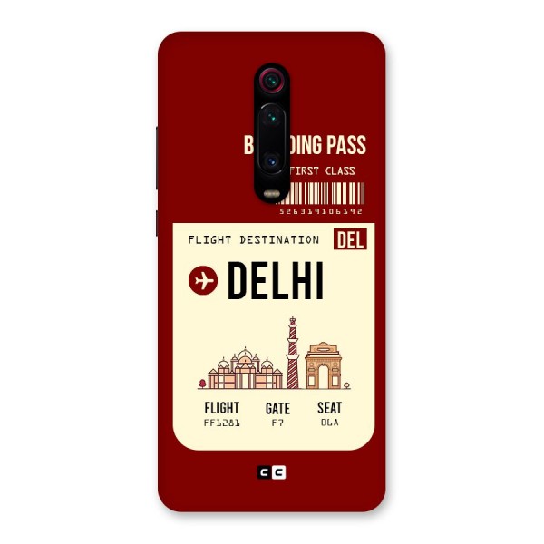 Delhi Boarding Pass Back Case for Redmi K20