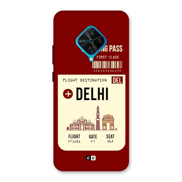 Delhi Boarding Pass Back Case for Vivo S1 Pro