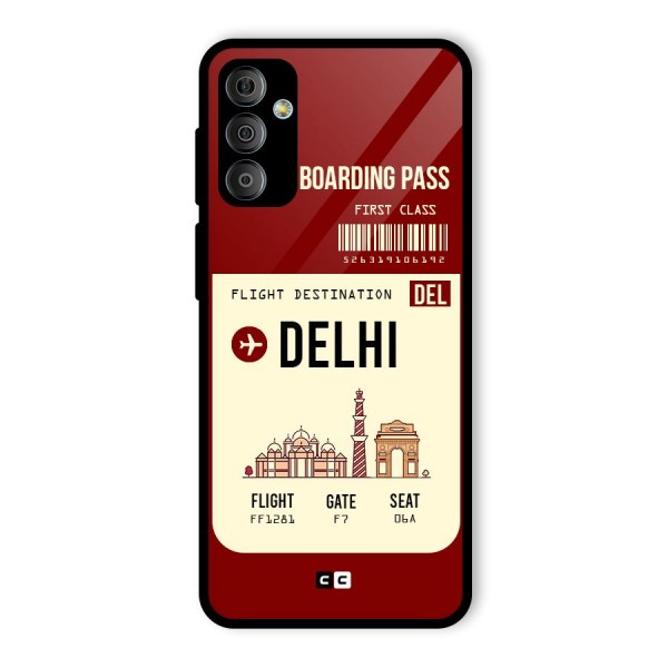 Delhi Boarding Pass Glass Back Case for Galaxy F23