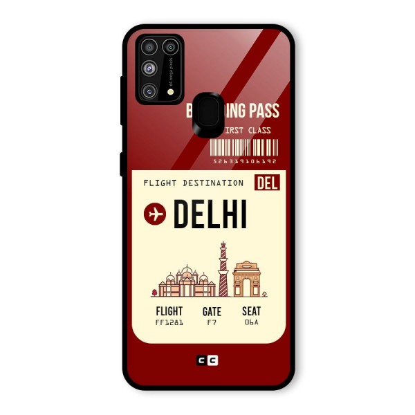 Delhi Boarding Pass Glass Back Case for Galaxy F41