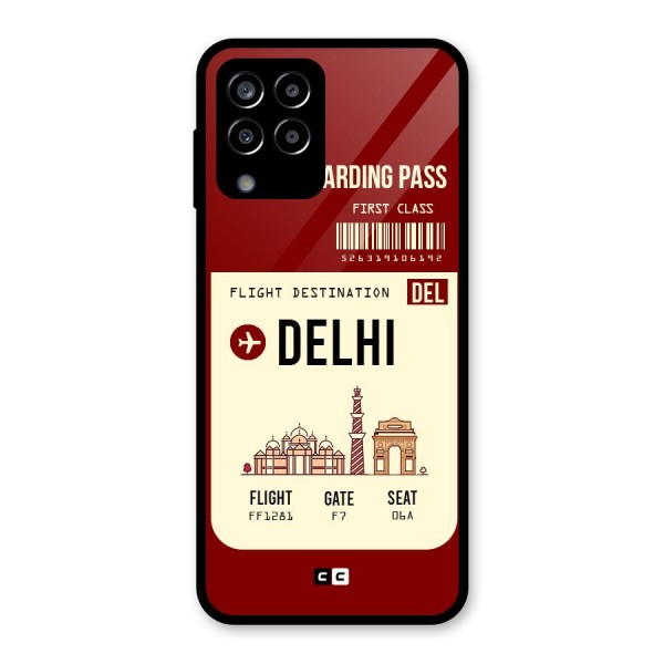 Delhi Boarding Pass Glass Back Case for Galaxy M33