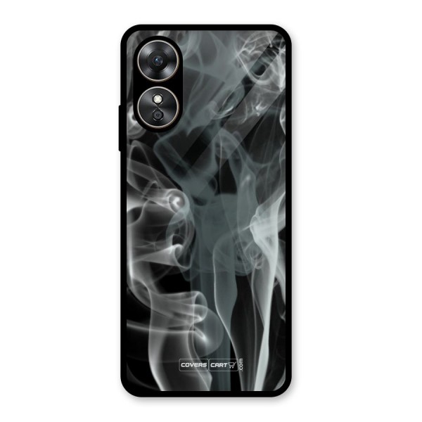 Dense Smoke Glass Back Case for Oppo A17