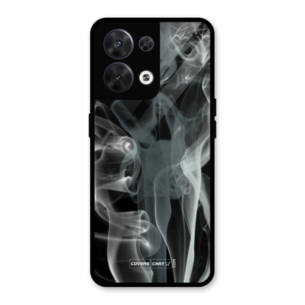 Dense Smoke Glass Back Case for Oppo Reno8 5G