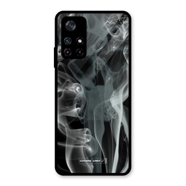 Dense Smoke Glass Back Case for Poco M4 Pro 5G