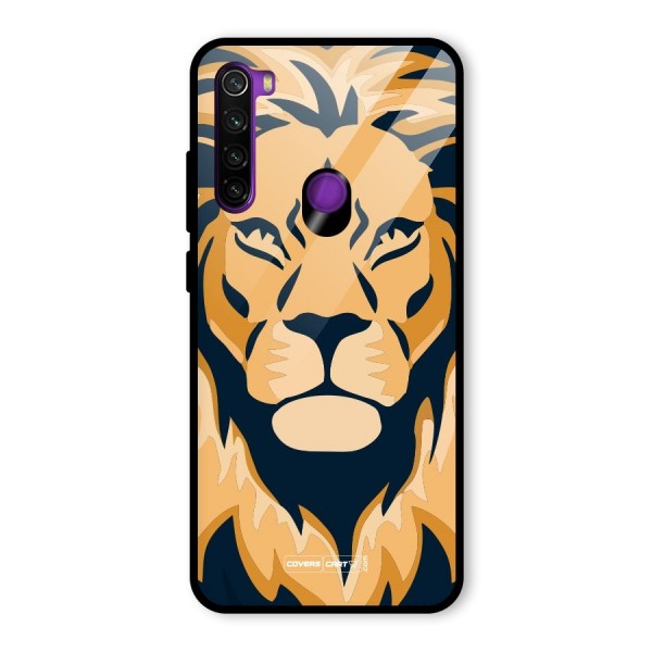 Designer Lion Glass Back Case for Redmi Note 8