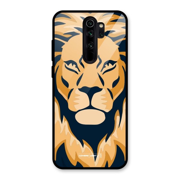 Designer Lion Glass Back Case for Redmi Note 8 Pro