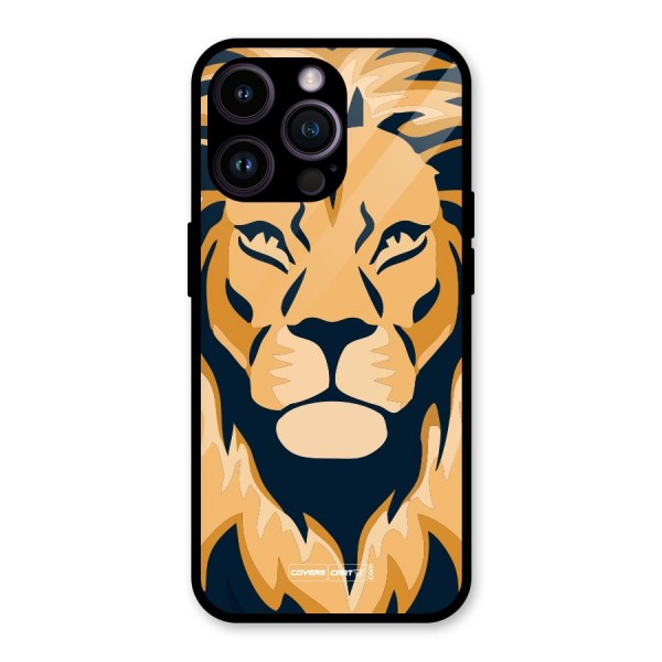 Designer Lion Glass Back Case for iPhone 14 Pro Max