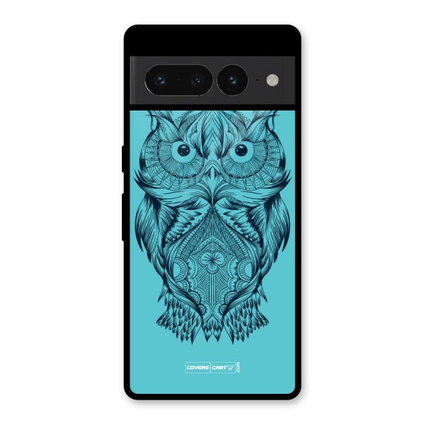 Designer Owl Glass Back Case for Google Pixel 7 Pro