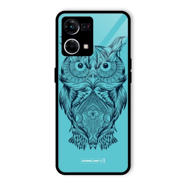 Designer Owl Glass Back Case for Oppo F21s Pro 4G