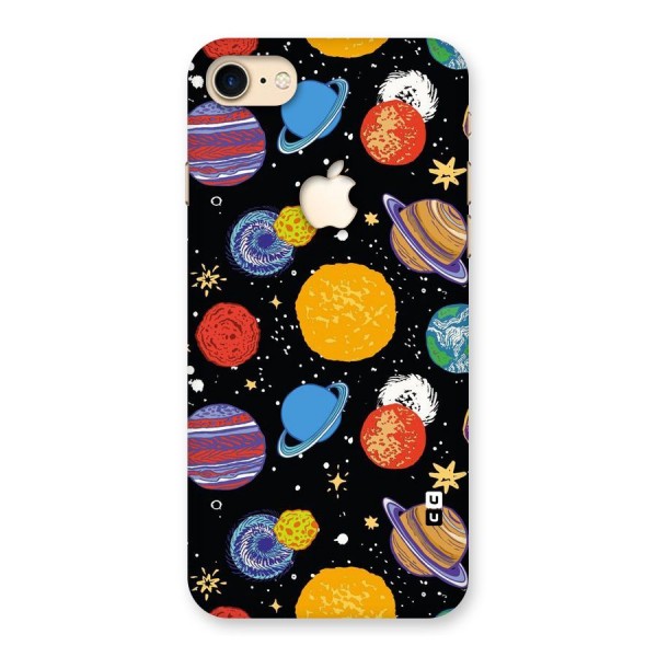 Designer Planets Back Case for iPhone 7 Apple Cut