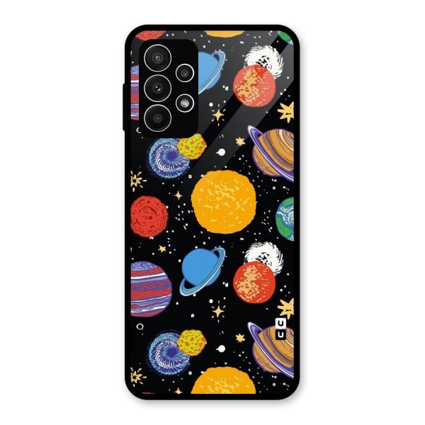 Designer Planets Glass Back Case for Galaxy A23