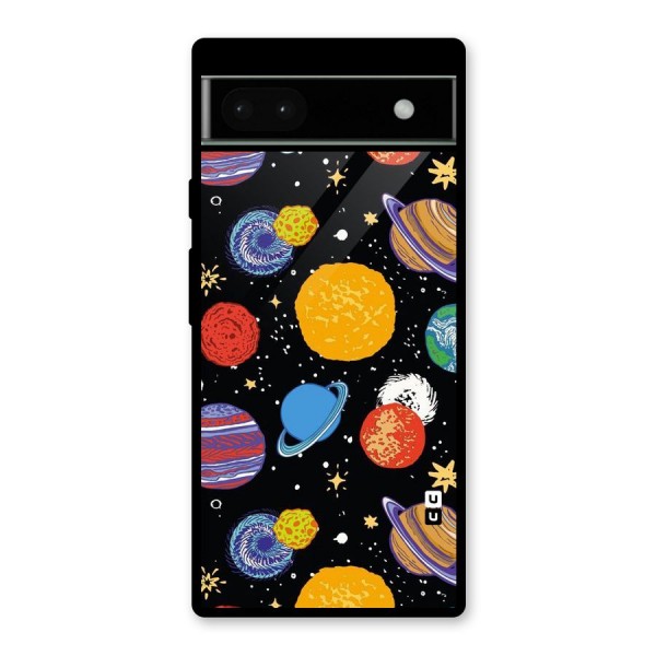 Designer Planets Glass Back Case for Google Pixel 6a